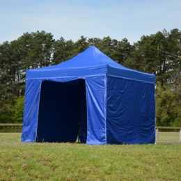 Barnum pliant 3x3m SEMI-PRO bleu + murs