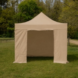 Barnum pliant 3x3 SEMI-PRO Beige + murs