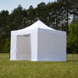 Barnum pliant 3x3m SEMI-PRO blanc + murs